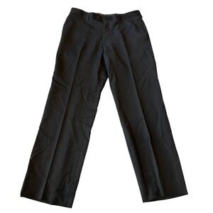 Pronto Uomo Platinum Mens Dress Pants Trouser 34 Black Wool Formal Business Work